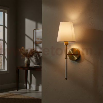 SL1406.301.01 Cветильник настенный ST-Luce Никель/Белый E14 1*40W (из 2-х коробок) REGALIA