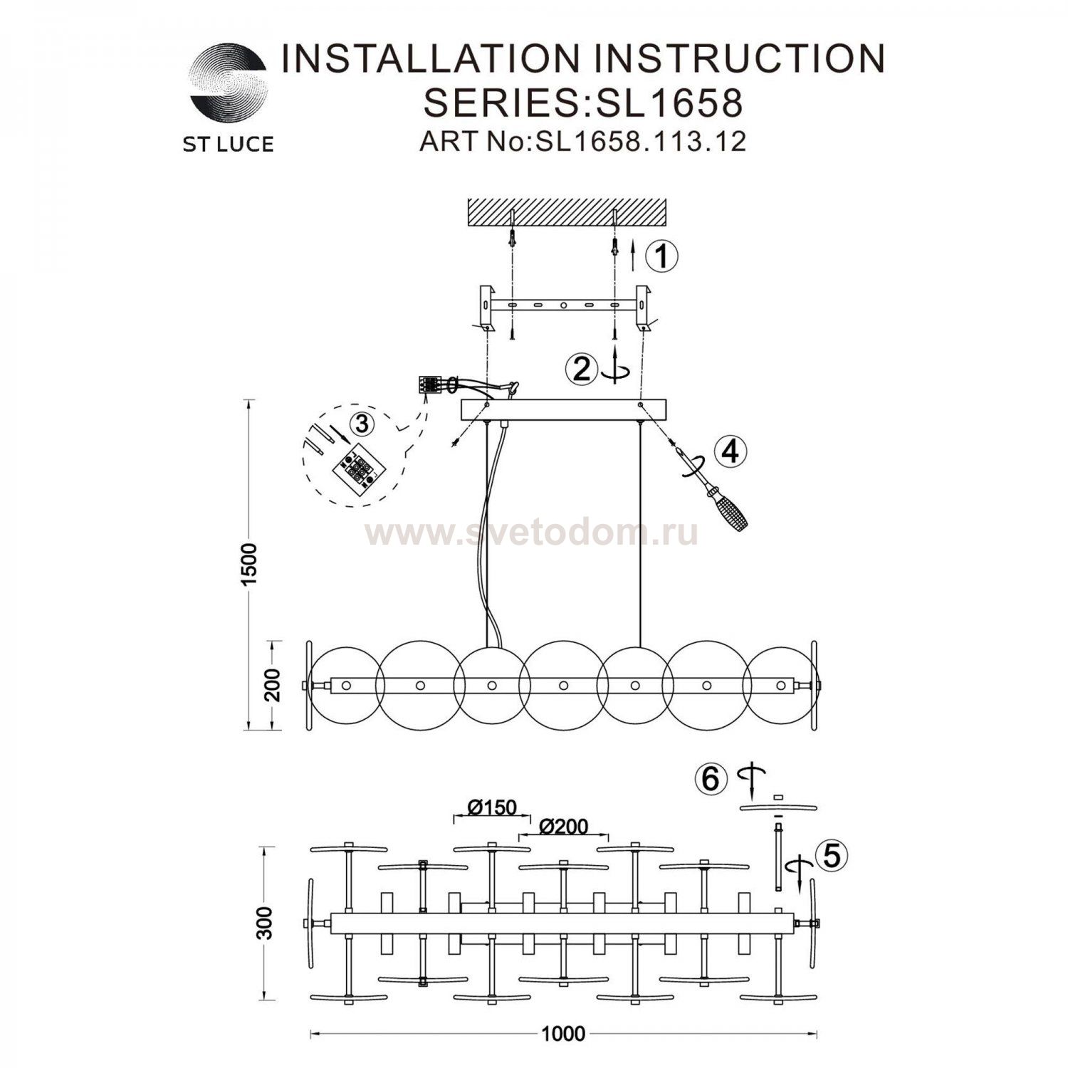 Люстра подвесная St luce SL1658.113.12 ELSA