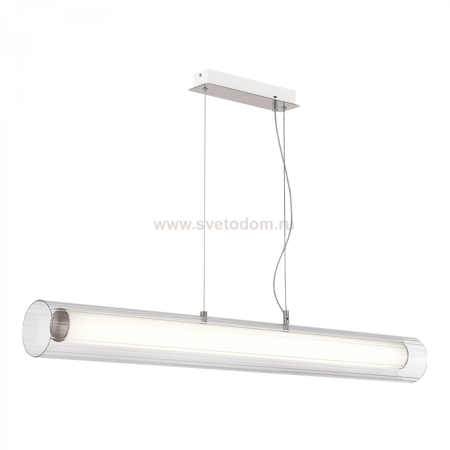 SL2010.113.01 Светильник подвесной ST-Luce Никель/Белый, Прозрачный LED 1*40W 3000K/4000K ENFYS