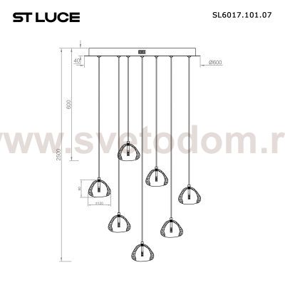 Светильник  светодиодный St luce SL6017.101.07 WATERFALL