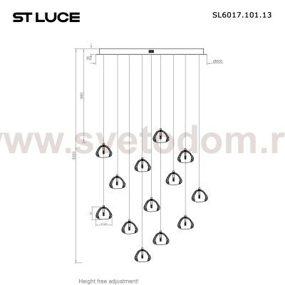 Светильник  светодиодный St luce SL6017.101.13 WATERFALL