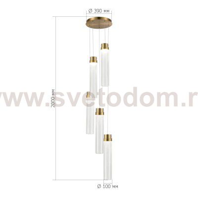 Светильник  светодиодный St luce SL6236.303.05 CHAMPAGNE