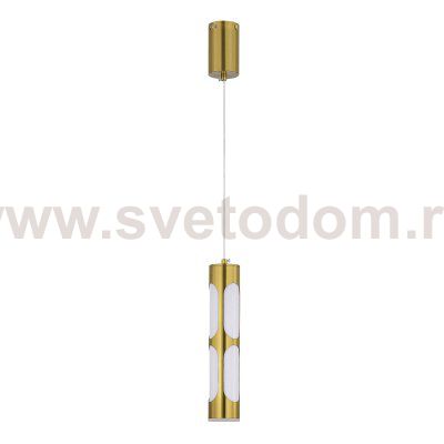 SL6237.303.01 Светильник подвесной ST-Luce латунь/белый LED 1*6W 4000K DALLAMOS