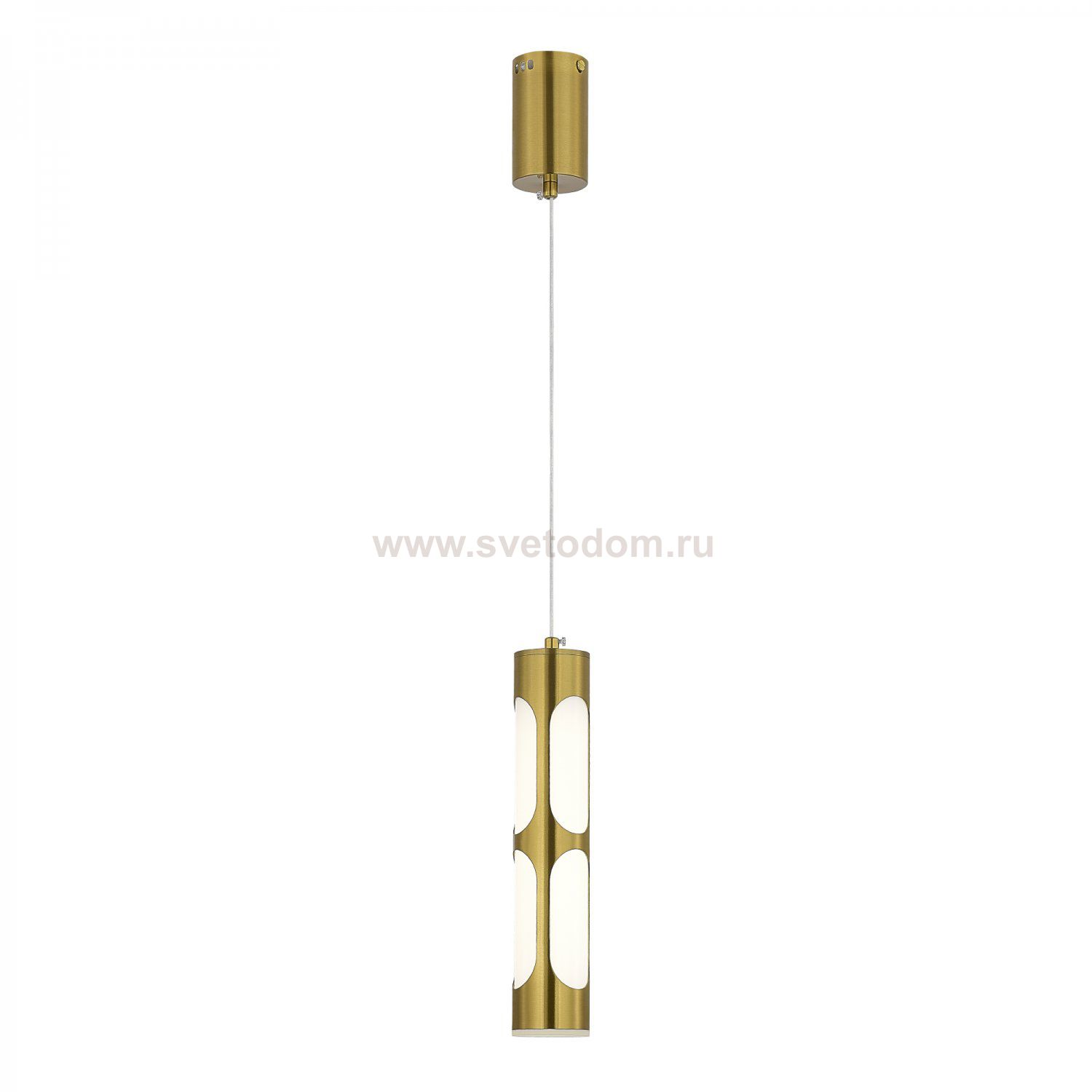 SL6237.303.01 Светильник подвесной ST-Luce латунь/белый LED 1*6W 4000K DALLAMOS