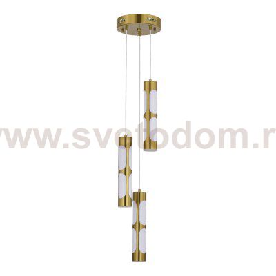 SL6237.303.03 Светильник подвесной ST-Luce латунь/белый LED 3*6W 4000K DALLAMOS