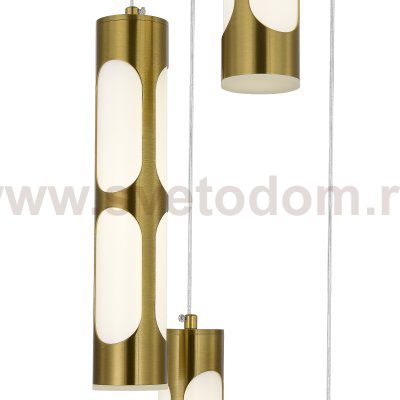 SL6237.303.05 Светильник подвесной ST-Luce латунь/белый LED 5*6W 4000K DALLAMOS