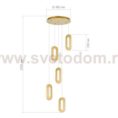 Светильник  светодиодный St luce SL6506.203.05 ALLUNGO