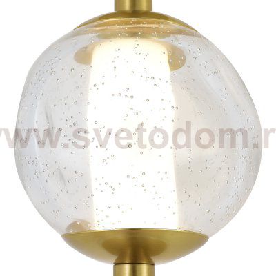 SL6520.301.01 Светильник настенный ST-Luce латунь/прозрачный с пузырьками воздуха LED 1*15W 4000K HELMI