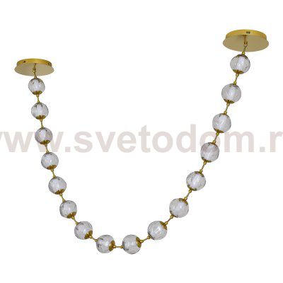 SL6520.303.16 Светильник подвесной ST-Luce латунь/прозрачный с пузырьками воздуха LED 1*80W 4000K HELMI