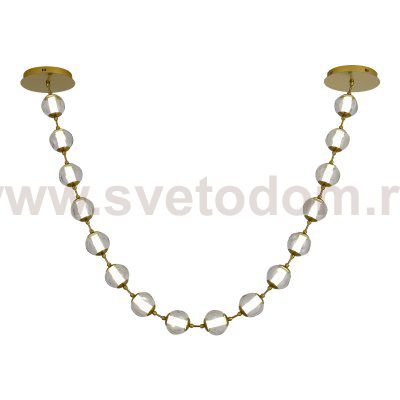 SL6520.303.16 Светильник подвесной ST-Luce латунь/прозрачный с пузырьками воздуха LED 1*80W 4000K HELMI