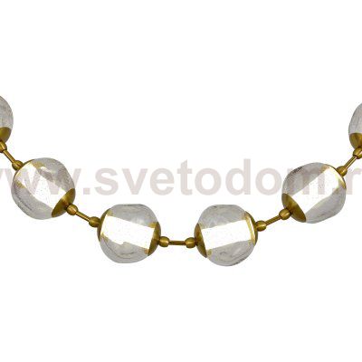 SL6520.303.16 Светильник подвесной ST-Luce латунь/прозрачный с пузырьками воздуха LED 1*80W 4000K HELMI