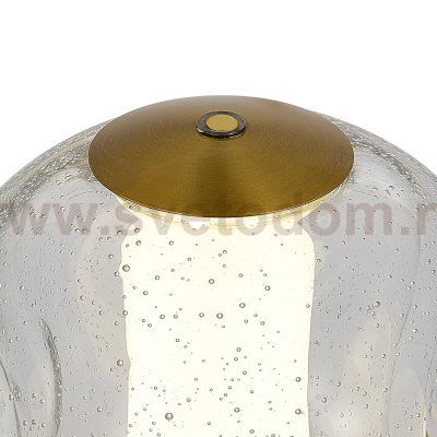 SL6520.304.01 Прикроватная лампа ST-Luce латунь/прозрачный с пузырьками воздуха LED 1*5W 4000K HELMI