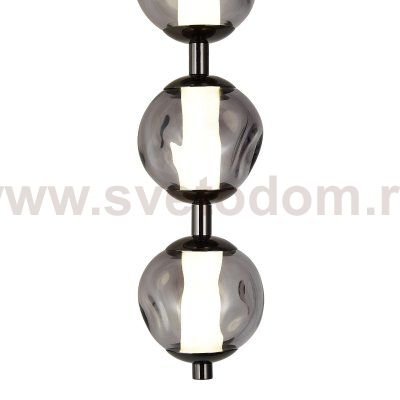 SL6520.401.01 Светильник настенный ST-Luce черный жемчуг/прозрачно-дымчатый LED 1*15W 4000K HELMI