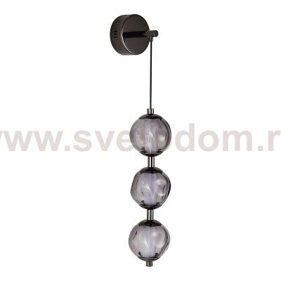 SL6520.401.01 Светильник настенный ST-Luce черный жемчуг/прозрачно-дымчатый LED 1*15W 4000K HELMI