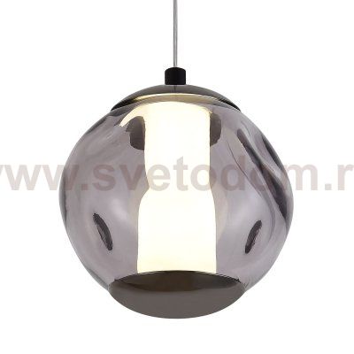 SL6520.403.01 Светильник подвесной ST-Luce черный жемчуг/прозрачно-дымчатый LED 1*5W 4000K HELMI
