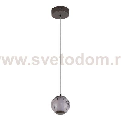 SL6520.403.01 Светильник подвесной ST-Luce черный жемчуг/прозрачно-дымчатый LED 1*5W 4000K HELMI