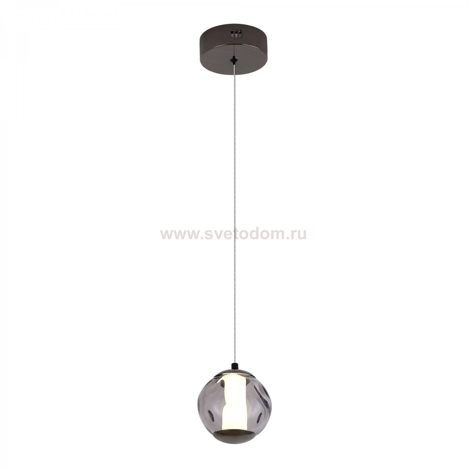 SL6520.403.01 Светильник подвесной ST-Luce черный жемчуг/прозрачно-дымчатый LED 1*5W 4000K HELMI