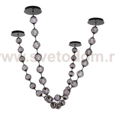 SL6520.403.16 Светильник подвесной ST-Luce черный жемчуг/прозрачно-дымчатый LED 1*80W 4000K HELMI