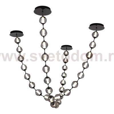 SL6520.403.18 Светильник подвесной ST-Luce черный жемчуг/прозрачно-дымчатый LED 1*90W 4000K HELMI