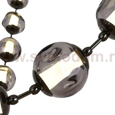 SL6520.403.18 Светильник подвесной ST-Luce черный жемчуг/прозрачно-дымчатый LED 1*90W 4000K HELMI