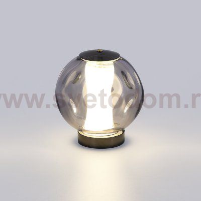 SL6520.404.01 Прикроватная лампа ST-Luce черный жемчуг/прозрачно-дымчатый LED 1*5W 4000K HELMI