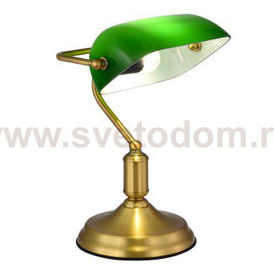 SL6620.314.01 Прикроватная лампа ST-Luce латунь/зелёный E27 1*40W VICE