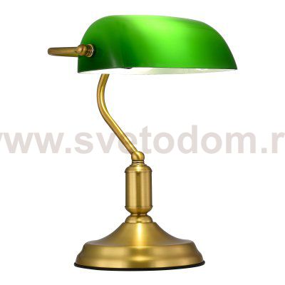 SL6620.314.01 Прикроватная лампа ST-Luce латунь/зелёный E27 1*40W VICE