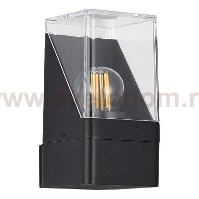 SL9016.401.01 Светильник уличный настенный ST-Luce черный/черный E27 1*15W SLIDE