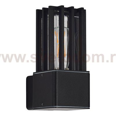 SL9018.401.01 Светильник уличный настенный ST-Luce черный/черный E27 1*15W IRUM