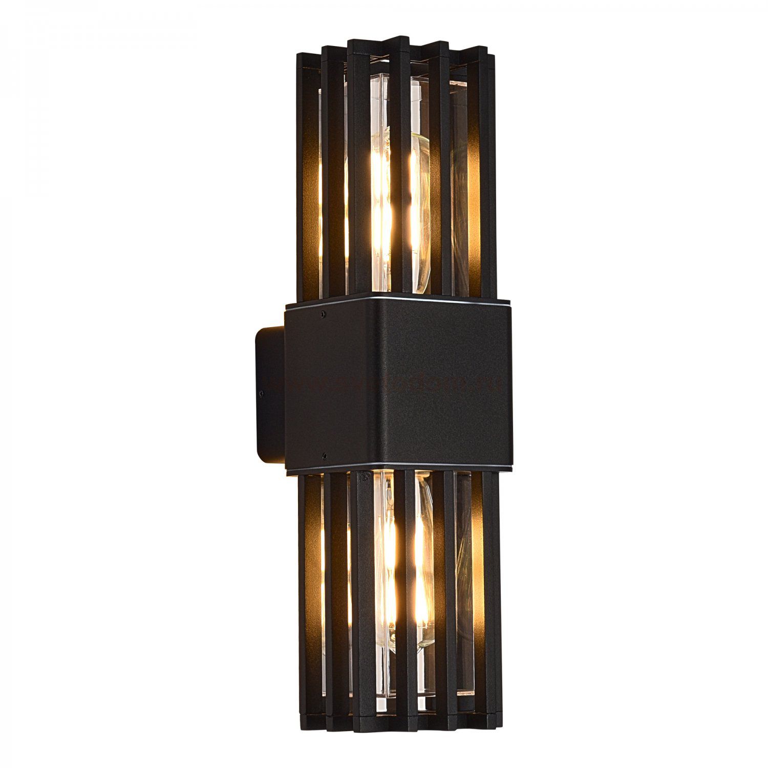 SL9018.401.02 Светильник уличный настенный ST-Luce черный/черный E27 2*15W IRUM