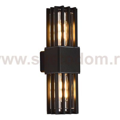 SL9018.401.02 Светильник уличный настенный ST-Luce черный/черный E27 2*15W IRUM