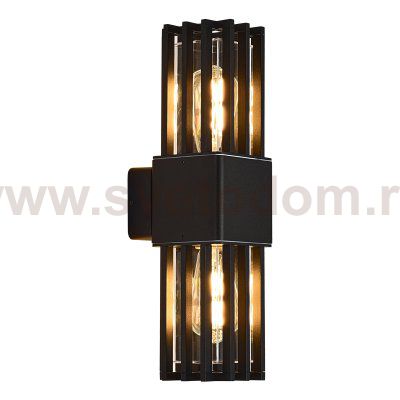 SL9018.401.02 Светильник уличный настенный ST-Luce черный/черный E27 2*15W IRUM