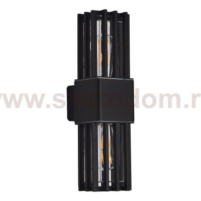 SL9018.401.02 Светильник уличный настенный ST-Luce черный/черный E27 2*15W IRUM