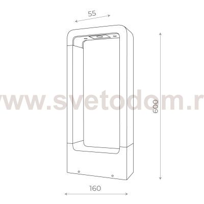 Светильник уличный наземный St luce SL9506.405.01 ERTA