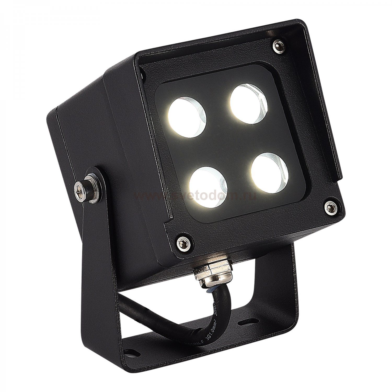 SL9520.405.01 Светильник уличный наземный ST-Luce черный/черный LED 1*9W 3000K/4000K/6500K GLARE