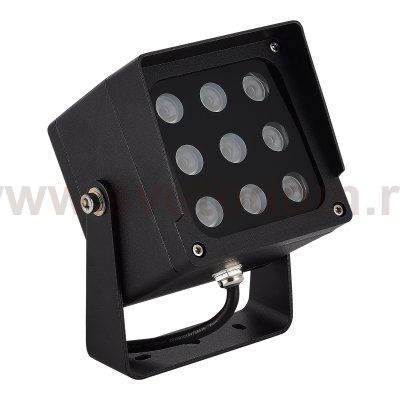 SL9520.415.01 Светильник уличный наземный ST-Luce черный/черный LED 1*18W 3000K/4000K/6500K GLARE