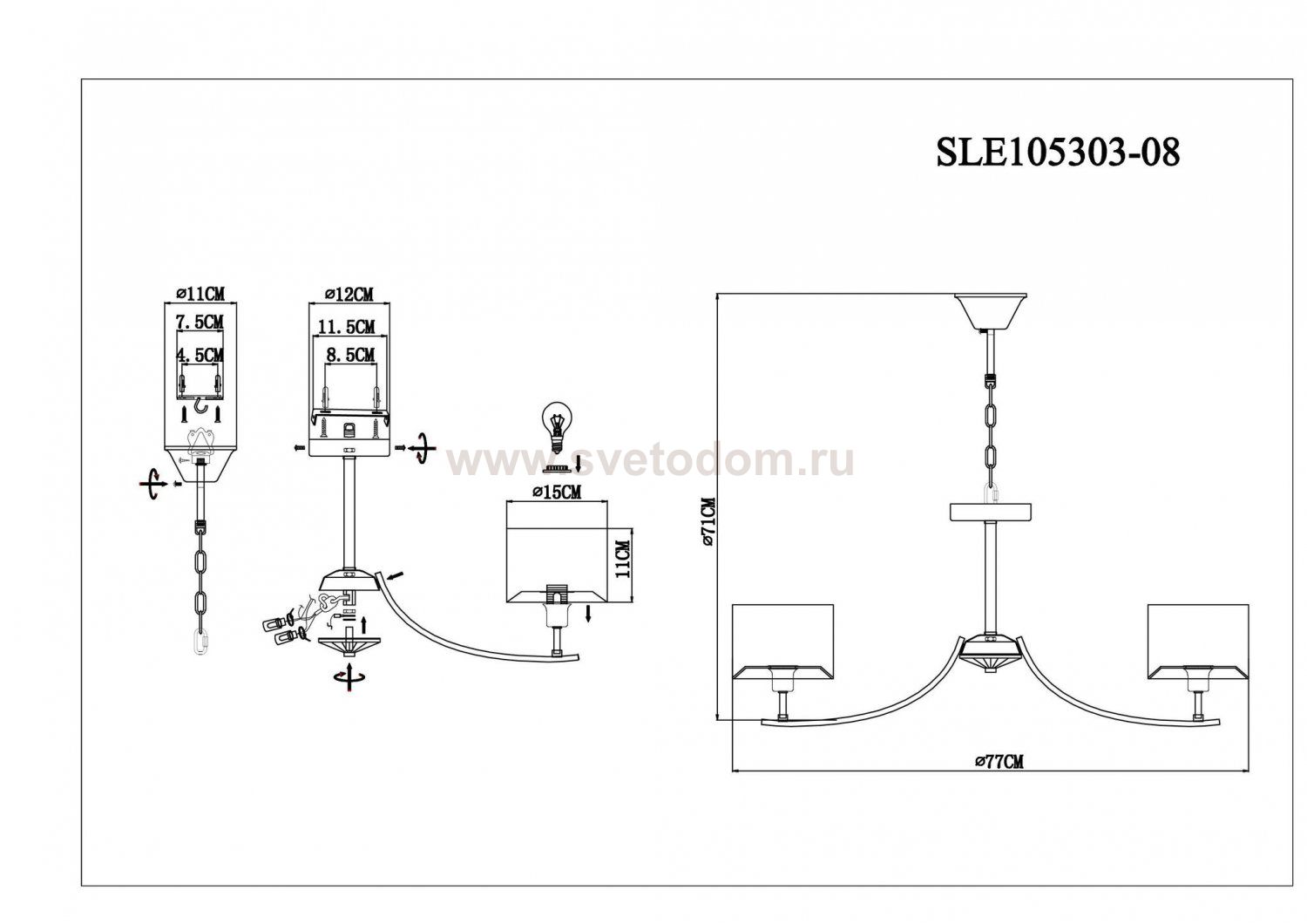 Люстра подвесная St luce SLE105303-08