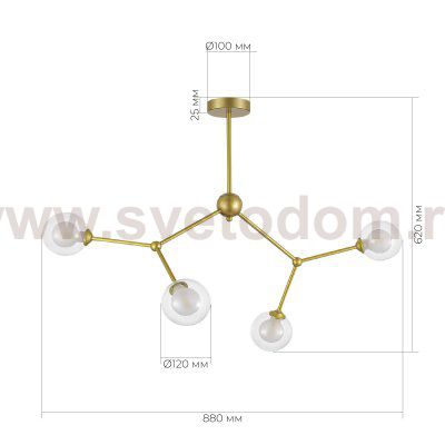 Светильник  с лампой St luce SLE1106-203-04 ARCUS