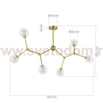 Светильник  с лампой St luce SLE1106-203-06 ARCUS