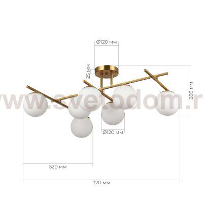 Светильник  с лампой накаливания St luce SLE1195-302-07 SIERRA