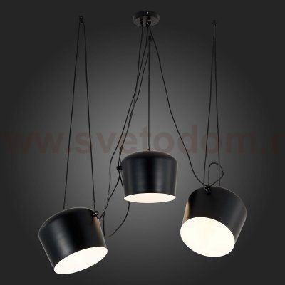 SLE120643-03.1 Светильник подвесной Черный/Черный E27 3*40W TRIESTE