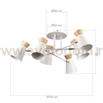 Люстра потолочная St luce SLE1252-502-06 ALFEO