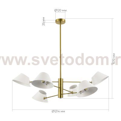 Светильник  с лампой накаливания St luce SLE1253-353-06 NORBI