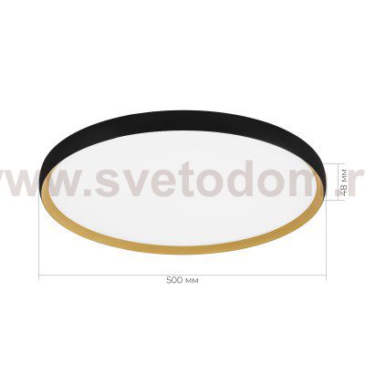 SLE1810-402-01 Светильник потолочный Черный, Золотистый/белая LED 1*42W 4000K HELST