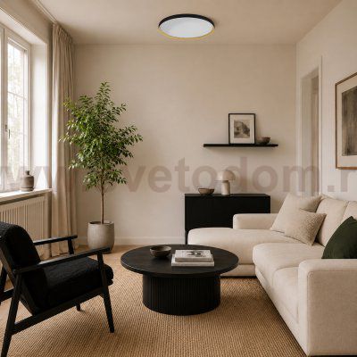 SLE1810-402-01 Светильник потолочный Черный, Золотистый/белая LED 1*42W 4000K HELST