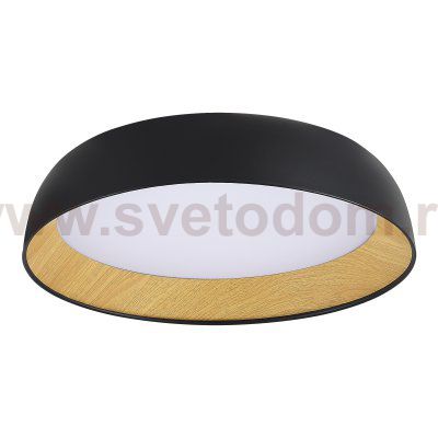 SLE1812-402-01 Светильник потолочный Черный, Древесный/белая LED 1*36W 4000K MUSE