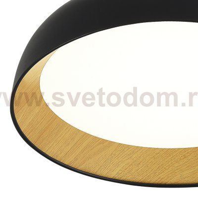 SLE1812-402-01 Светильник потолочный Черный, Древесный/белая LED 1*36W 4000K MUSE