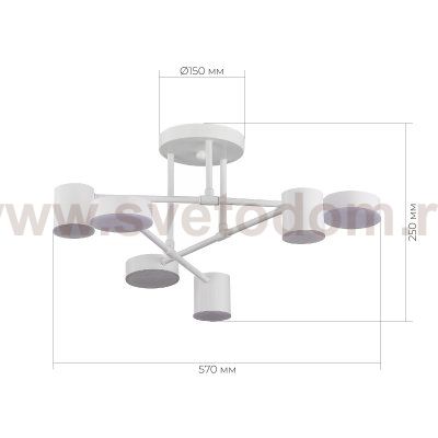 Светильник потолочный St luce SLE201052-06 NOBEL