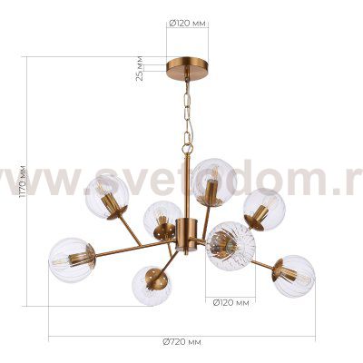 Люстра подвесная St luce SLE220803-08 ANDRIA