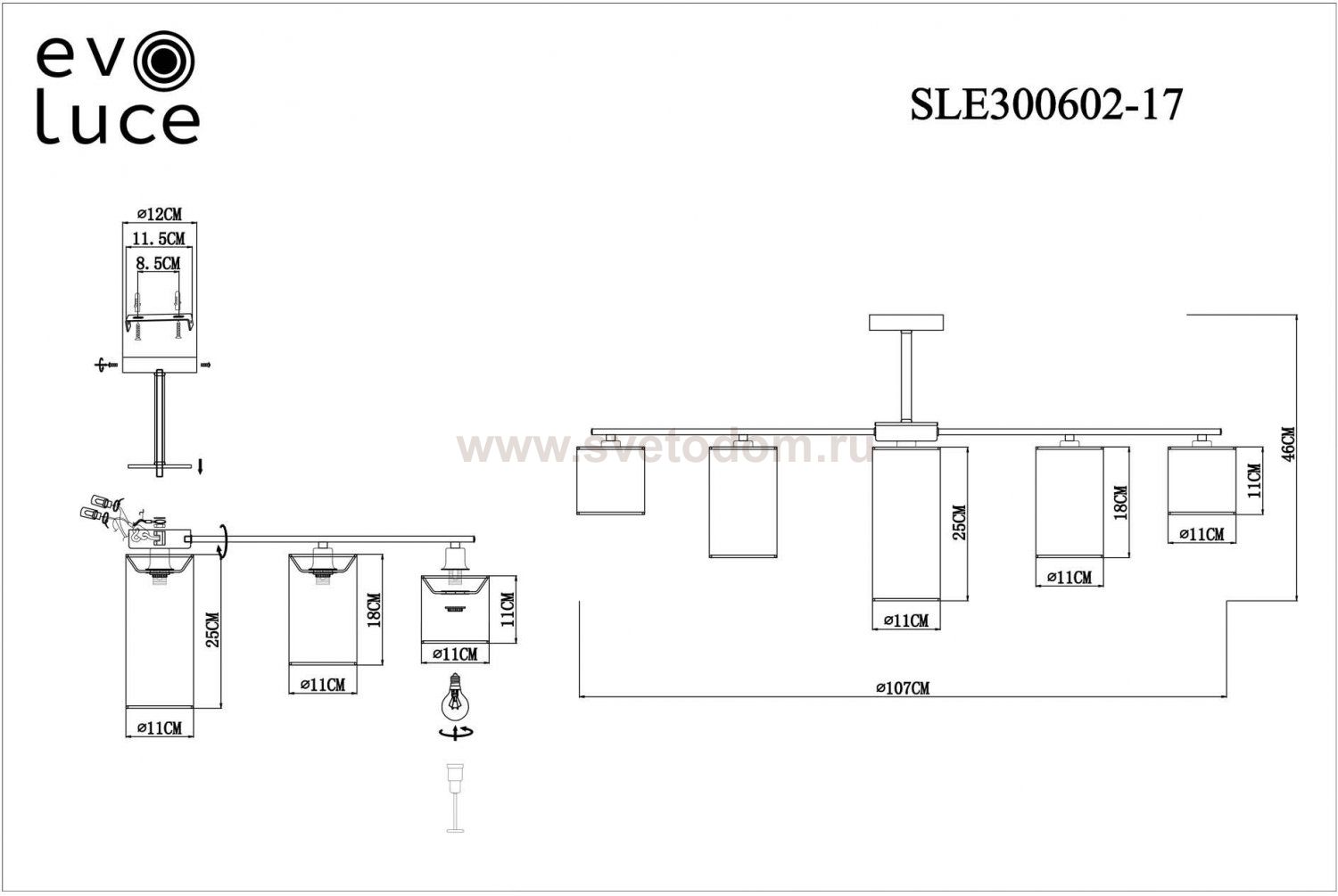 Люстра потолочная St luce SLE300602-17 ESSENZA